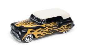 Barris  - matt black/orange flames - 1:64 - Johnny Lightning - SF002A4 - JLSF002A4 | The Diecast Company