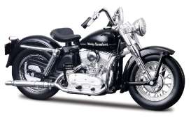 Harley Davidson  - 1952 black - 1:18 - Maisto - 11075 - mai11075 | The Diecast Company