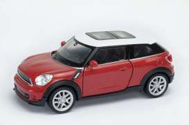 Mini  - 2015 red/white - 1:34 - Welly - 43685r - welly43685r | The Diecast Company