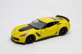 Chevrolet  - Z06 2017 yellow - 1:24 - Welly - 24085y - welly24085y | The Diecast Company