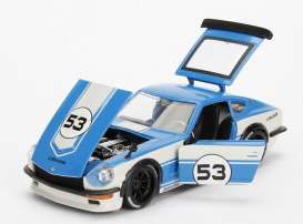 Datsun  - 1972 blue/white - 1:24 - Jada Toys - 99098b - jada99098b | The Diecast Company