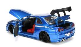 Nissan  - 2002 candy blue - 1:24 - Jada Toys - 99113b - jada99113b | The Diecast Company
