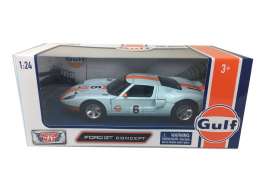 Ford  - GT light blue/orange - 1:24 - Motor Max - 79641 - mmax79641 | The Diecast Company