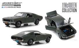 Ford  - Mustang GT fastback 1968 green - 1:18 - GreenLight - 13523 - gl13523 | The Diecast Company