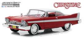 Plymouth  - Fury *Christine* 1958 red/white - 1:24 - GreenLight - 84071 - gl84071 | The Diecast Company