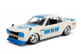 Nissan  - Skyline 2000 GT-R 1971 blue/white - 1:24 - Jada Toys - 30002bw - jada30002bw | The Diecast Company