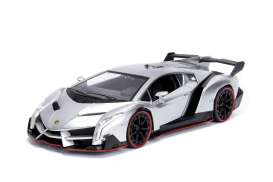 Lamborghini  - Veneno 2017 candy silver - 1:24 - Jada Toys - 99325s - jada99325s | The Diecast Company