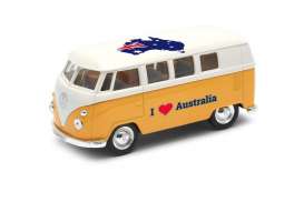 Volkswagen  - T1 Bus 1962 yellow/white - 1:34 - Welly - 49764AUy - welly49764AUy | The Diecast Company