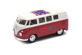Volkswagen  - T1 Bus 1962 red/white - 1:34 - Welly - 49764BR - welly49764BR | The Diecast Company