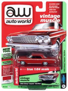 Chevrolet  - Impala 1962 red - 1:64 - Auto World - SP008A - AWSP008A | The Diecast Company