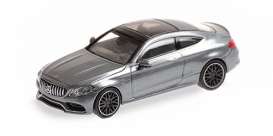 Mercedes Benz  - AMG C63 2015 grey - 1:87 - Minichamps - 870037022 - mc870037022 | The Diecast Company