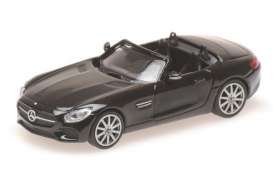 Mercedes Benz  - AMG GTS 2017 black - 1:87 - Minichamps - 870037131 - mc870037131 | The Diecast Company