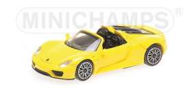 Porsche  - 918 Spyder 2013 yellow - 1:87 - Minichamps - 870062131 - mc870062131 | The Diecast Company
