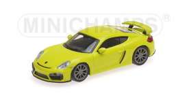 Porsche  - Cayman GT4 2016 green-yellow - 1:87 - Minichamps - 870066122 - mc870066122 | The Diecast Company