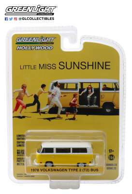 Volkswagen  - T2 Bus *Little Miss Sunshine* 1978 yellow/white - 1:64 - GreenLight - 44820C - gl44820C | The Diecast Company