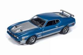 Ford  - Mustang Mach 1 1972 blue - 1:64 - Auto World - SP016A - AWSP016A | The Diecast Company