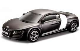 Audi  - R8 black/white - 1:64 - Bburago - 59001bk - bura59001bk | The Diecast Company