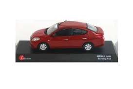 Nissan  - Latio red - 1:43 - J Collection - jc77004RD | The Diecast Company