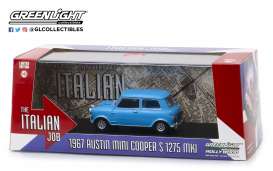 Austin  - Mini Cooper S 1967 blue/black straps - 1:43 - GreenLight - 86549 - gl86549 | The Diecast Company