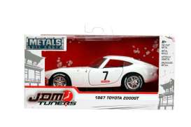 Toyota  - 2000 GT 1967 white/red stripe - 1:32 - Jada Toys - 30374 - jada30374wr | The Diecast Company