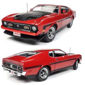 Ford  - Mustang Mach I 1971 red - 1:18 - Auto World - amm1150 - AMM1150 | The Diecast Company