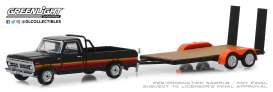 Ford  - F-100 1977 black/orange/red - 1:64 - GreenLight - 32170B - gl32170B | The Diecast Company