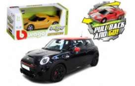 Mini Cooper - black/red - 1:43 - Bburago - 30503BK - bura30503BK | The Diecast Company