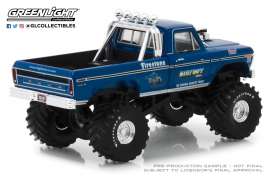 Ford  - F250 Monster Truck 1974 blue/green - 1:43 - GreenLight - 86097 - gl86097GM | The Diecast Company
