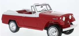 Jeep  - Jeepster 1970 red/white - 1:18 - BoS - Bos340 - BoS340 | The Diecast Company