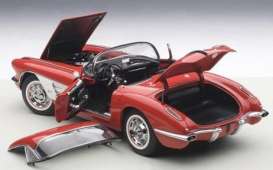 Chevrolet  - Corvette 1958 red/white - 1:18 - AutoArt - 71148 - autoart71148 | The Diecast Company