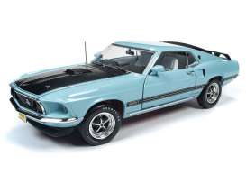 Ford  - Mustang Mach 1 1969 violet - 1:18 - Auto World - AMM1181 - AMM1181 | The Diecast Company