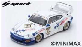 Porsche  - 911 GT2 1995 white/blue - 1:43 - Spark - SF130 - spaSF130 | The Diecast Company