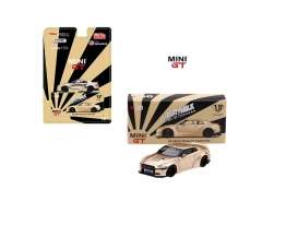 Nissan LB Works - GT-R R35 2018 satin gold - 1:64 - Mini GT - MGT00030L - MGT00030lhd | The Diecast Company