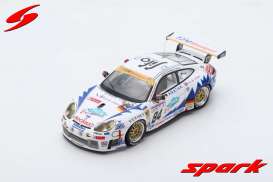 Porsche  - 911 GT3 2003 white/blue - 1:43 - Spark - s5526 - spas5526 | The Diecast Company