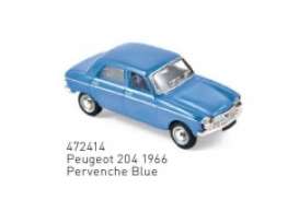 Peugeot  - 204 1966 blue - 1:87 - Norev - 472414 - nor472414 | The Diecast Company