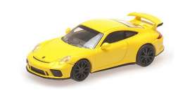 Porsche  - 911 2017 yellow - 1:87 - Minichamps - 870067321 - mc870067321 | The Diecast Company