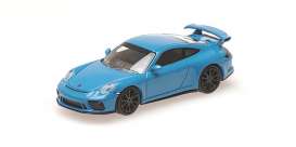 Porsche  - 911 2017 blue - 1:87 - Minichamps - 870067324 - mc870067324 | The Diecast Company