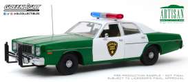 Plymouth  - Fury 1975 green/white - 1:18 - GreenLight - 19076 - gl19076 | The Diecast Company