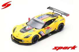 Chevrolet Corvette - 2019 black/yellow - 1:18 - Spark - 18s433 - spa18s433 | The Diecast Company