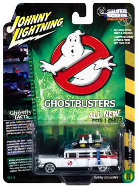 Cadillac  - Ghostbusters Ecto I white/red - 1:64 - Johnny Lightning - ss006 - jlss006 | The Diecast Company