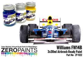 Zero Paints Paint - Williams FW14B Paint Set  - Zero Paints - ZP1122 | The Diecast Company