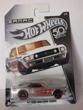 Ford  - Mustang Coupe 1967 silver-chrome - 1:64 - Hotwheels - FRN24 - hwmvFRN24 | The Diecast Company