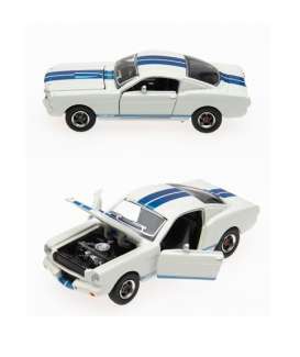 Shelby  - GT350R 1965 white/blue - 1:64 - Shelby Collectibles - shelby717W | The Diecast Company