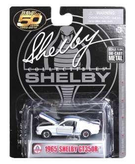 Shelby  - GT350R 1965 white/blue - 1:64 - Shelby Collectibles - shelby717W | The Diecast Company