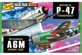 Planes  -  P-47 Thunderbolt & A6M Japane  - 1:48 - Lindberg - HL507 - lndsHL507 | The Diecast Company