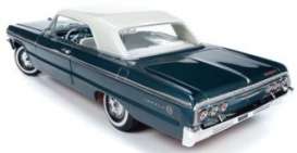 Chevrolet  - Impala 1964 aqua green/white - 1:18 - Auto World - AMM1219 - AMM1219 | The Diecast Company