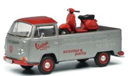Volkswagen  - T2a silver/red - 1:43 - Schuco - 3330 - schuco3330 | The Diecast Company