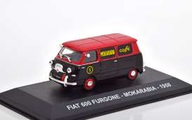 Fiat  - 600 van 1958 red/black - 1:43 - Magazine Models - magPubFi1958 | The Diecast Company