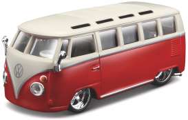 Volkswagen  - T1 Samba red/white - 1:32 - Bburago - 42004rw - bura42004rw | The Diecast Company