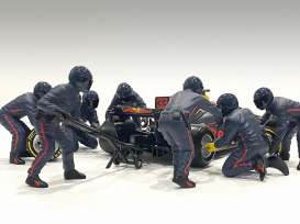 Figures diorama - Team Blue #2 2020 blue-purple - 1:18 - American Diorama - 76555 - AD76555 | The Diecast Company
